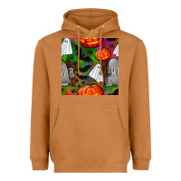 Meerkat halloween ghost and headstone seamless pattern Heavyweight Hoodie - BundleAndBundleShop