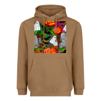 Toasted Coconut halloween ghost and headstone seamless pattern Heavyweight Hoodie - BundleAndBundleShop