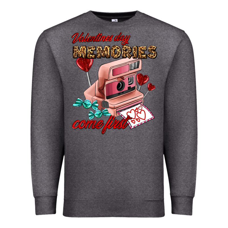 Valentines Day Memories Come First Premium Sweatshirt by AdoDesignShop | Teevron