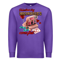Purple valentines day memories come first Premium Sweatshirt - AdoDesignShop