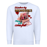 White valentines day memories come first Premium Sweatshirt - AdoDesignShop