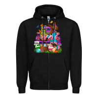 Black Easter gnomies truck Easter Day Zipper Hoodie - Neo Western