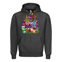 Charcoal Heather Easter gnomies truck Easter Day Zipper Hoodie - Neo Western