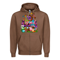 Chestnut Easter gnomies truck Easter Day Zipper Hoodie - Neo Western