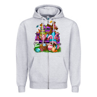Heather Grey Easter gnomies truck Easter Day Zipper Hoodie - Neo Western