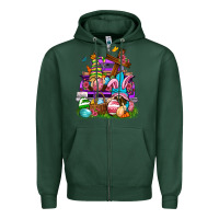 Easter Gnomies Truck Easter Day Zipper Hoodie | Teevron