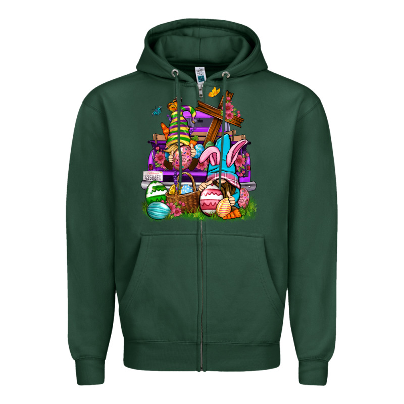 Easter Gnomies Truck Easter Day Zipper Hoodie by Neo Western | Teevron