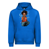 Cobalt afro black boy Urban Hoodie - NancyCooperArtShop