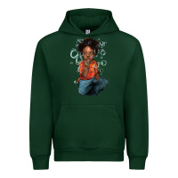 Foreset Green afro black boy Urban Hoodie - NancyCooperArtShop