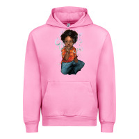 Fuchsia Pink afro black boy Urban Hoodie - NancyCooperArtShop