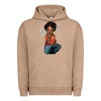Pigment Burro afro black boy Urban Hoodie - NancyCooperArtShop