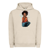 Pigment French Oak afro black boy Urban Hoodie - NancyCooperArtShop