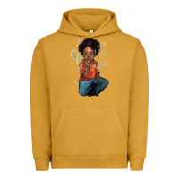 Pigment Peanut Butter afro black boy Urban Hoodie - NancyCooperArtShop