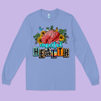 Mental Health Long Sleeve Tee Designed By Texasbilliewilder