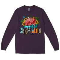Plum mental health Long Sleeve Tee - texasbilliewilder