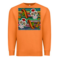 Carrot sugar skull seamless pattern Premium Sweatshirt - BundleAndBundleShop