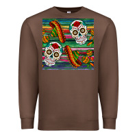 Chestnut sugar skull seamless pattern Premium Sweatshirt - BundleAndBundleShop