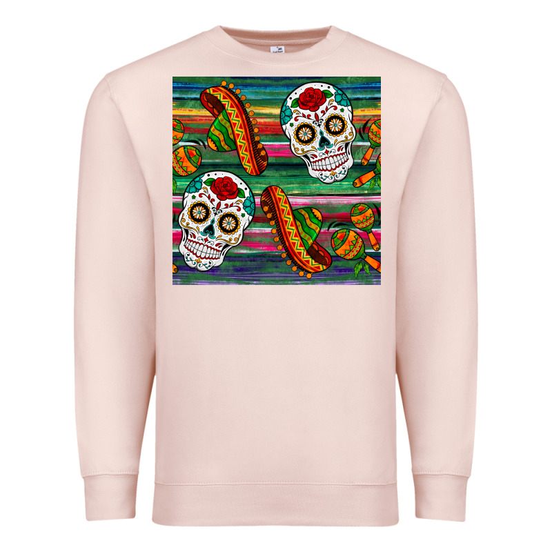 Sugar Skull Seamless Pattern Premium Sweatshirt by BundleAndBundleShop | Teevron
