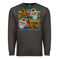 Smoke sugar skull seamless pattern Premium Sweatshirt - BundleAndBundleShop
