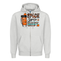 Dove Grey spice spice baby Zipper Hoodie - CowhideDigitalArt