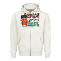 Oatmeal Heather spice spice baby Zipper Hoodie - CowhideDigitalArt