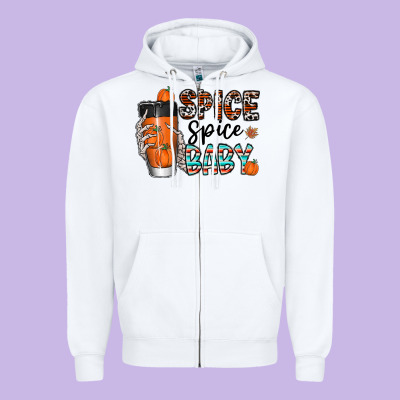 Spice Spice Baby Zipper Hoodie Designed By Cowhidedigitalart