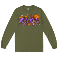 Army Green mama basketball Long Sleeve Tee - Zillion Design Studio