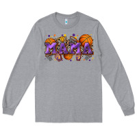 Heather Grey mama basketball Long Sleeve Tee - Zillion Design Studio