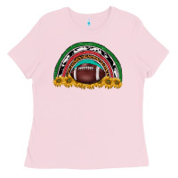 Bubblegum Pink merry christmas sunflower rainbow Ladies Tee - BarkalooDesign