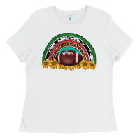 White merry christmas sunflower rainbow Ladies Tee - BarkalooDesign