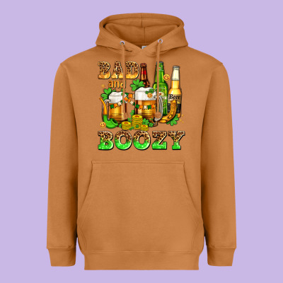 Bad And Boozy With Beer Heavyweight Hoodie Designed By Adodesignshop