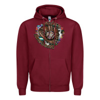 Burgundy autism awareness baseball Zipper Hoodie - SublimationCraftShop