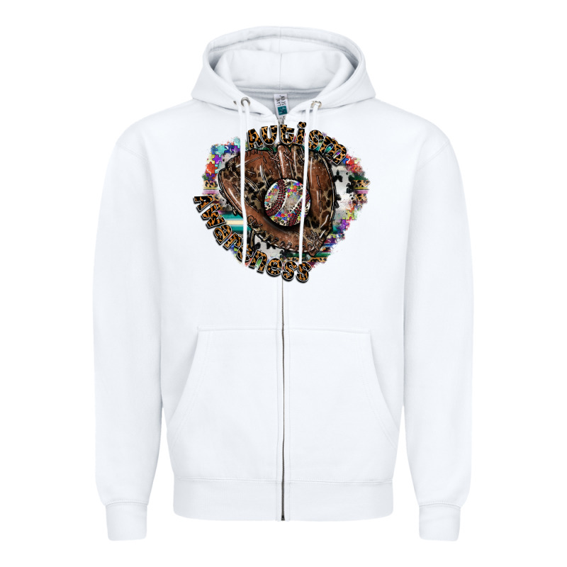 Autism Awareness Baseball Zipper Hoodie by SublimationCraftShop | Teevron