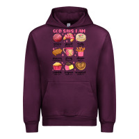 Mauve Wine god says i am mexican pan dulce Urban Hoodie - MaliasSmallBusiness