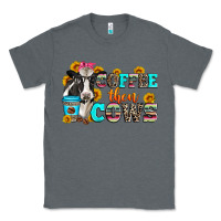 Charcoal Heather coffee then cows Classic Tee - Zillion Design Studio