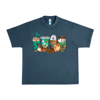 Midnight Navy dog coffee cups Urban Heavy Tee - texasbilliewilder