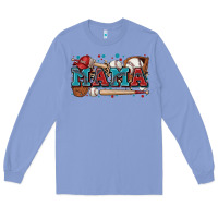 Colony Blue mama baseball Long Sleeve Tee - Zillion Design Studio