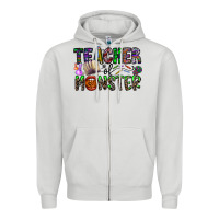 Dove Grey teacher of monster Zipper Hoodie - CowhideDigitalArt