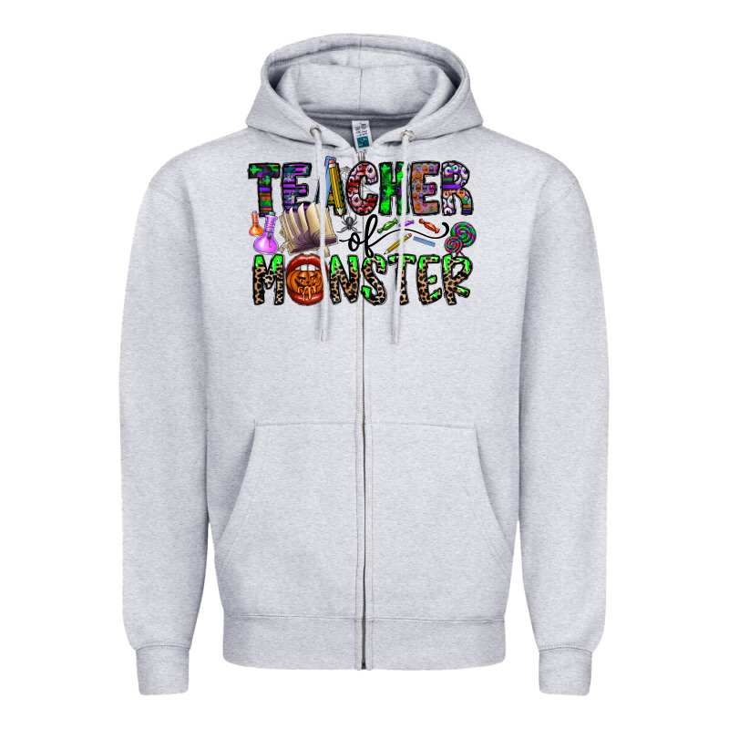 Teacher Of Monster Zipper Hoodie by CowhideDigitalArt | Teevron