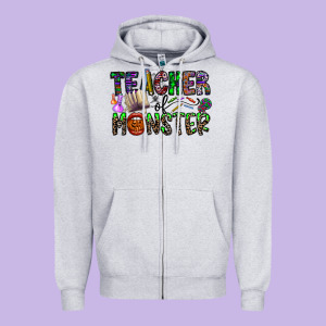 Teacher Of Monster Zipper Hoodie Designed By Cowhidedigitalart