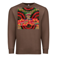 Chestnut spanish hand fan seamless pattern Premium Sweatshirt - BundleAndBundleShop