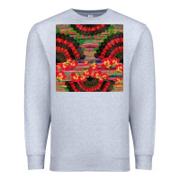 Heather Grey spanish hand fan seamless pattern Premium Sweatshirt - BundleAndBundleShop