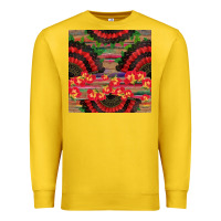 Lemon spanish hand fan seamless pattern Premium Sweatshirt - BundleAndBundleShop