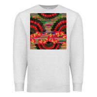 Oatmeal Heather spanish hand fan seamless pattern Premium Sweatshirt - BundleAndBundleShop