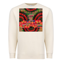 Sandshell spanish hand fan seamless pattern Premium Sweatshirt - BundleAndBundleShop