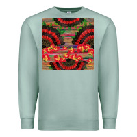 Seafoam spanish hand fan seamless pattern Premium Sweatshirt - BundleAndBundleShop