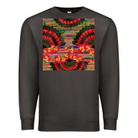 Smoke spanish hand fan seamless pattern Premium Sweatshirt - BundleAndBundleShop