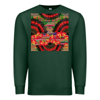 Sports Green spanish hand fan seamless pattern Premium Sweatshirt - BundleAndBundleShop