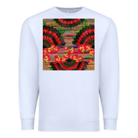 White spanish hand fan seamless pattern Premium Sweatshirt - BundleAndBundleShop