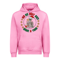 Fuchsia Pink ho ho holly shit skeleton santa Urban Hoodie - MaliasSmallBusiness